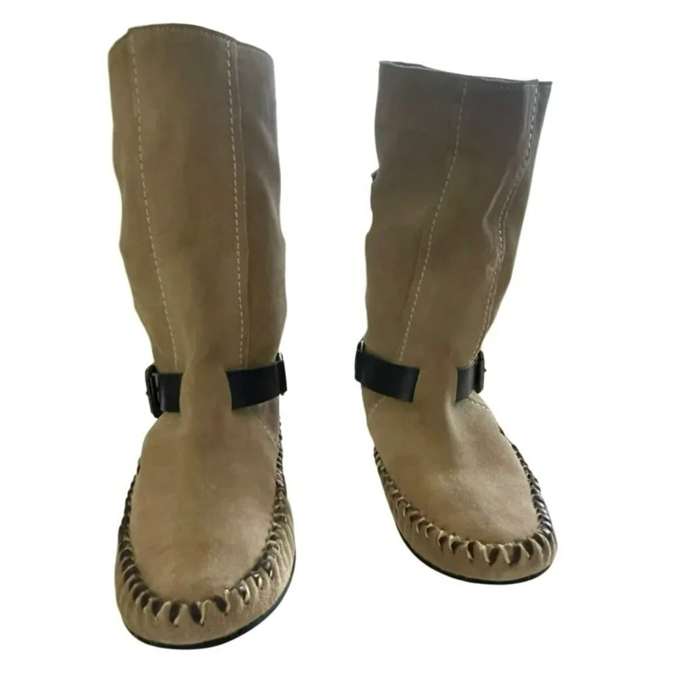 Free People Coronado Moccasin Boho Boots Sz 8 NEW - Picture 3 of 9